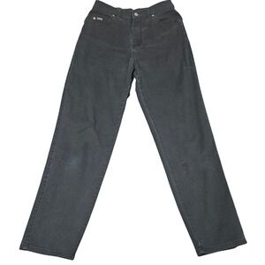 Riders Jeans Lee Denim 10P Black Straight Leg Western Workwear Grunge Knee Patch